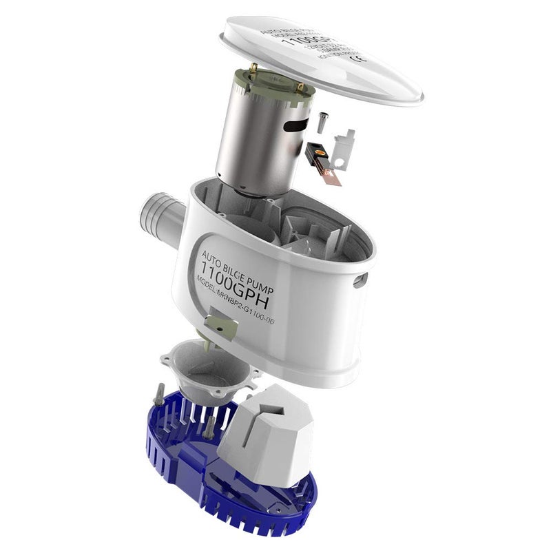 Creatorele Automatic Boat Bilge Pump with Float Switch, 12V, 1100GPH Low Noise - High Efficiency Automatic Bilge Pumps for Boats, Reliable Marine Grade Pump, Easy to Install & Durable - Image 4